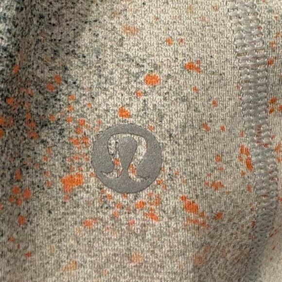 Lululemon High Neck Running and Training Shirt Size 10 Camo Sliver Blue Multi - Picture 5 of 5